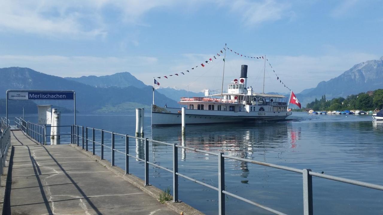 Küssnacht Swiss-Chalet Merlischachen - Romantik Schloss-Hotel Am See מראה חיצוני תמונה